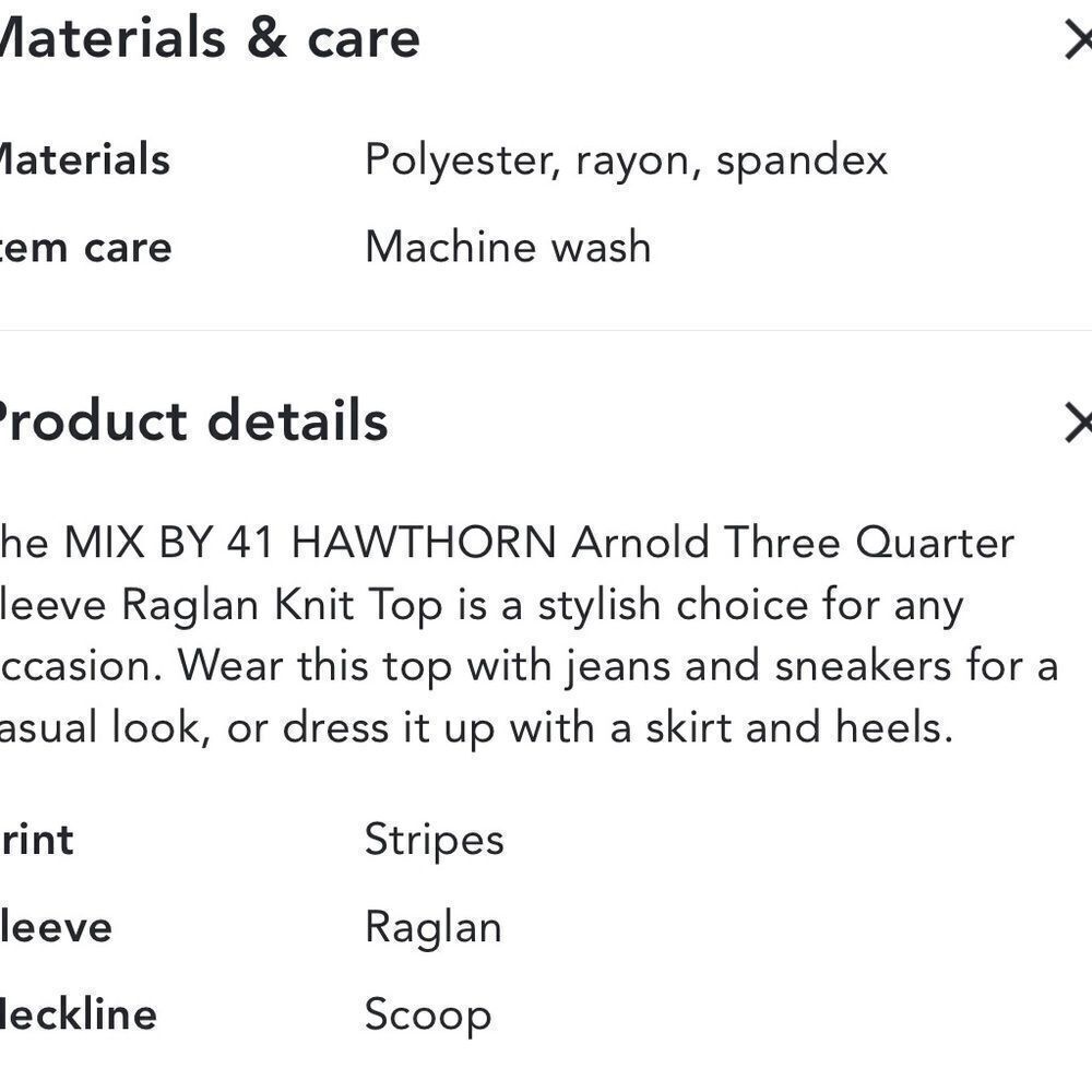 Mix by Hawthorn Stitchfix Arnold Striped Three Quarter Sleeve Knit Top - S - Picture 7 of 7